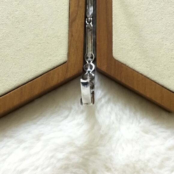 Silver Hearts with Vibrant Crystals Bangle - Picture 6 of 8